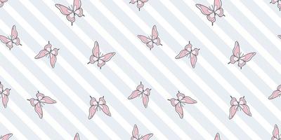 patrón de vector de mariposa con rayas