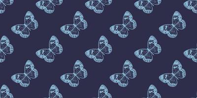 Butterfly seamless repeat pattern background vector