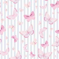 Vector butterfly seamless repeat pattern design background.