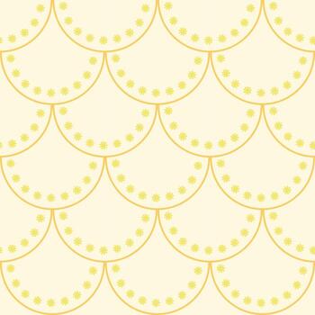 Geometric fish scale pattern, seamless repeat background vector