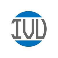 IVU letter logo design on white background. IVU creative initials circle logo concept. IVU letter design. vector