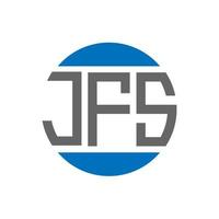 JFS letter logo design on white background. JFS creative initials circle logo concept. JFS letter design. vector