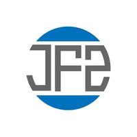 diseño de logotipo de letra jfz sobre fondo blanco. concepto de logotipo de círculo de iniciales creativas jfz. diseño de letras jfz. vector