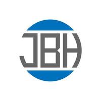 JBH letter logo design on white background. JBH creative initials circle logo concept. JBH letter design. vector
