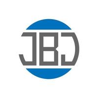 diseño de logotipo de letra jbj sobre fondo blanco. concepto de logotipo de círculo de iniciales creativas jbj. diseño de letras jbj. vector