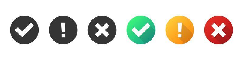 Modern check marks. Vote symbol tick. Approved or confirmation icons. Vector images