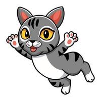 Cute manx cat cartoon flying vector