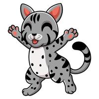 Cute egyptian mau cat cartoon vector