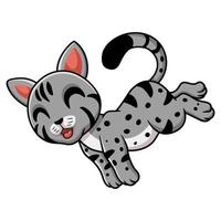 Cute egyptian mau cat cartoon vector