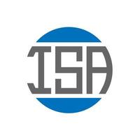 ISA letter logo design on white background. ISA creative initials circle logo concept. ISA letter design. vector