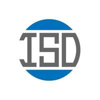 ISO letter logo design on white background. ISO creative initials circle logo concept. ISO letter design. vector