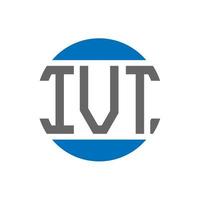 IVT letter logo design on white background. IVT creative initials circle logo concept. IVT letter design. vector