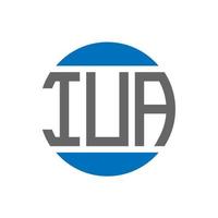 IUA letter logo design on white background. IUA creative initials circle logo concept. IUA letter design. vector