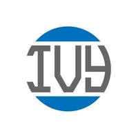 IVY letter logo design on white background. IVY creative initials circle logo concept. IVY letter design. vector