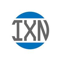 IXN letter logo design on white background. IXN creative initials circle logo concept. IXN letter design. vector