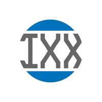 IXX letter logo design on white background. IXX creative initials circle logo concept. IXX letter design. vector