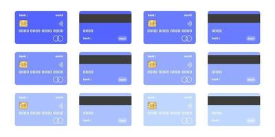 plantilla de tarjetas de crédito. plantilla de tarjeta bancaria. concepto de tarjeta bancaria. ilustración vectorial vector