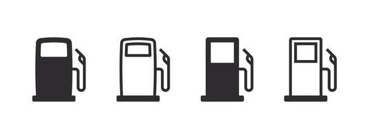 conjunto de iconos de combustible. concepto de signos de combustible. iconos de gasolineras. ilustración vectorial vector