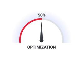 Speedometers Chart Slide Template. Indicator meter of percent. Vector illustration