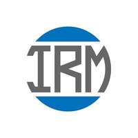 IRM letter logo design on white background. IRM creative initials circle logo concept. IRM letter design. vector