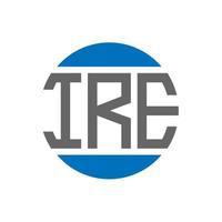 IRE letter logo design on white background. IRE creative initials circle logo concept. IRE letter design. vector