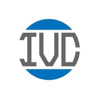 IVC letter logo design on white background. IVC creative initials circle logo concept. IVC letter design. vector