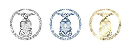 Seal of the Bronx. Badges of the Bronx. Boroughs of New York City. Vector illustration