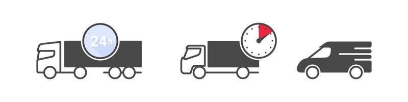 Delivery icons. Fast delivery signs. Delivery service icons. Vector illustration