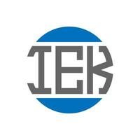 diseño de logotipo de letra iek sobre fondo blanco. concepto de logotipo de círculo de iniciales creativas de iek. diseño de letras iek. vector