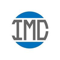 diseño de logotipo de letra imc sobre fondo blanco. concepto de logotipo de círculo de iniciales creativas de imc. diseño de letras imc. vector
