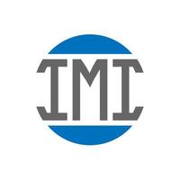 diseño de logotipo de letra imi sobre fondo blanco. concepto de logotipo de círculo de iniciales creativas imi. diseño de letras imi. vector
