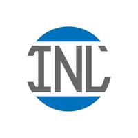 INL letter logo design on white background. INL creative initials circle logo concept. INL letter design. vector