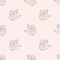 Teapot seamless repeat pattern vector background