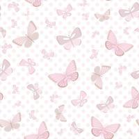 Pastel butterfly seamless repeat pattern design, vector