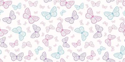 Butterfly seamless repeat pattern background vector