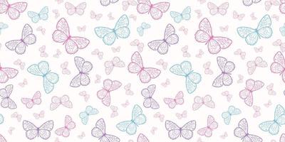 Butterfly seamless repeat pattern background vector