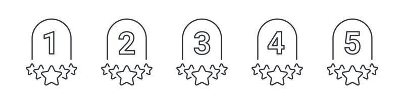 Service Rating Icons. Service evaluation badges. Service satisfaction icons. Vector icons