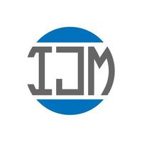 IJM letter logo design on white background. IJM creative initials circle logo concept. IJM letter design. vector