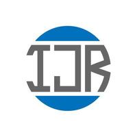 diseño de logotipo de letra ijr sobre fondo blanco. concepto de logotipo de círculo de iniciales creativas ijr. diseño de letras ijr. vector