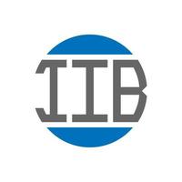 diseño de logotipo de letra iib sobre fondo blanco. Concepto de logotipo de círculo de iniciales creativas de iib. diseño de letras iib. vector