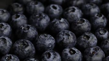 Ripe blueberry fruits video