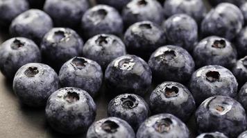 Closeup of blueberries fruits, blueberry fruit video