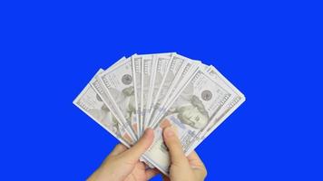 hand- Holding dollar Bill geld video