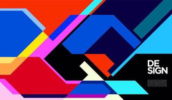 Vector flat abstract geometric colorful background