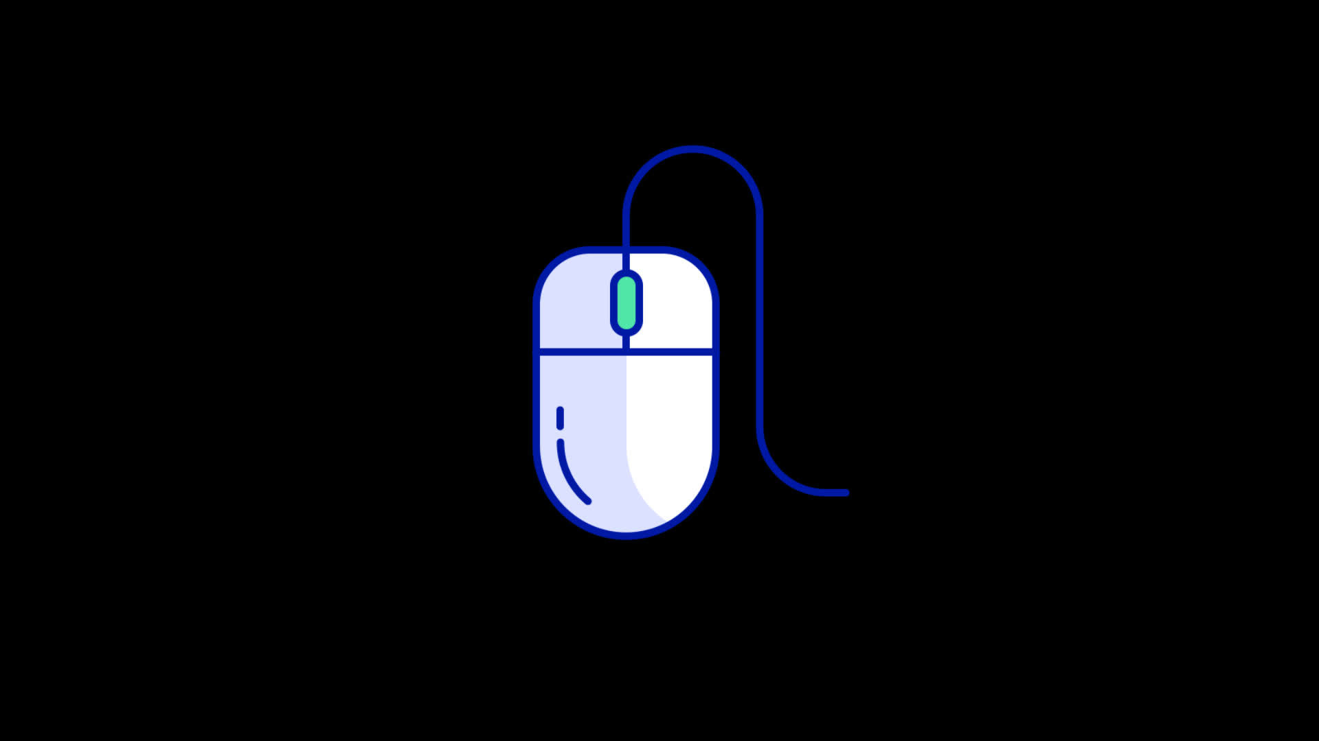 Mouse Animated Icon Isolated on Transparent Background. HD Video Motion ...