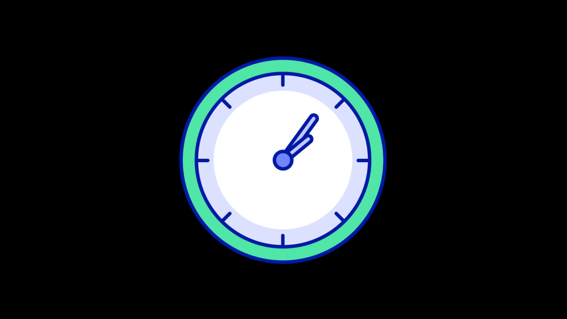 clock Animated Icon Isolated on Transparent Background. HD Video Motion