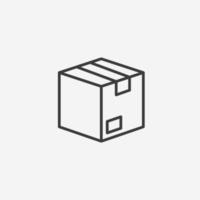 Box icon vector isolated. carton, package, parcel sign symbol