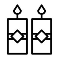 vector de ilustración de velas e icono de logotipo icono de año nuevo perfecto.