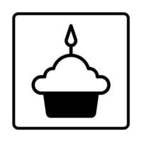 Cake dualtone Icon. Social media sign icons. Vector illustration isolated for graphic and web design.