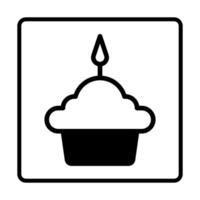 Cake dualtone Icon. Social media sign icons. Vector illustration isolated for graphic and web design.